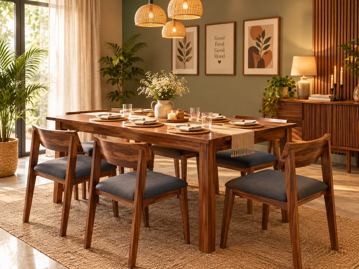 6 Seater Dining Table Set
