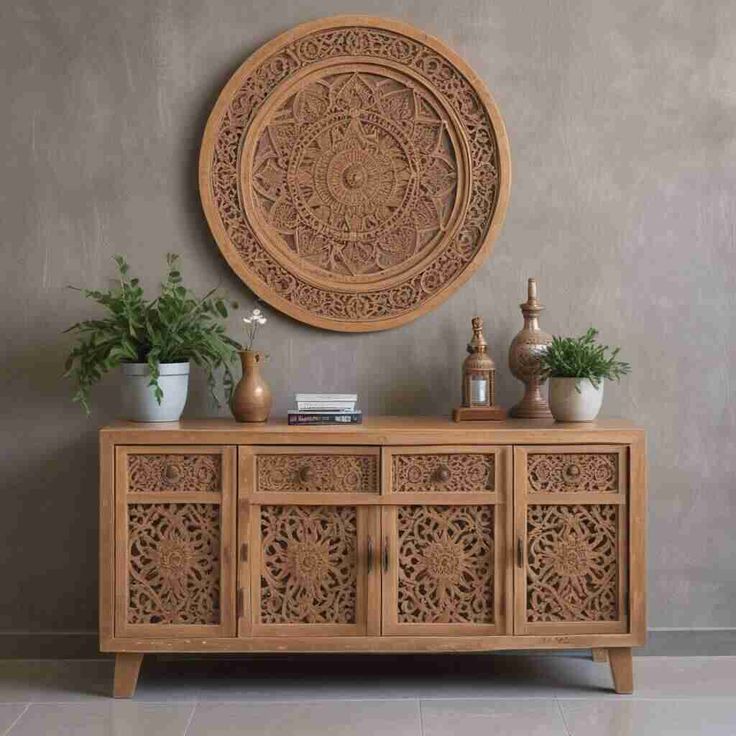 Earthy Bohemian Storage Cabinet