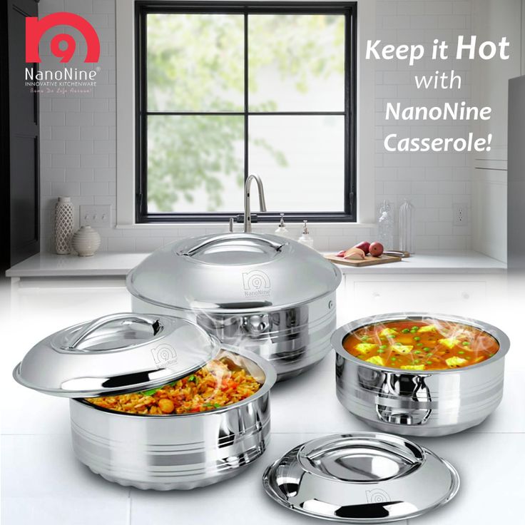 NanoNine Stainless Steel Casseroles