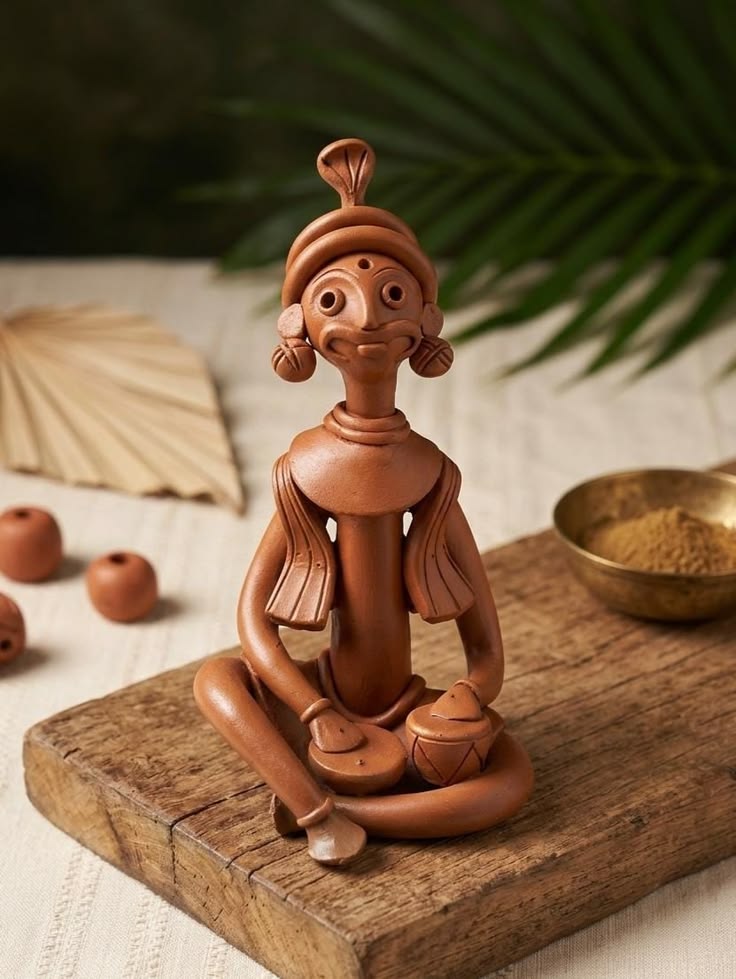Handmade Terracotta Musician Figurine