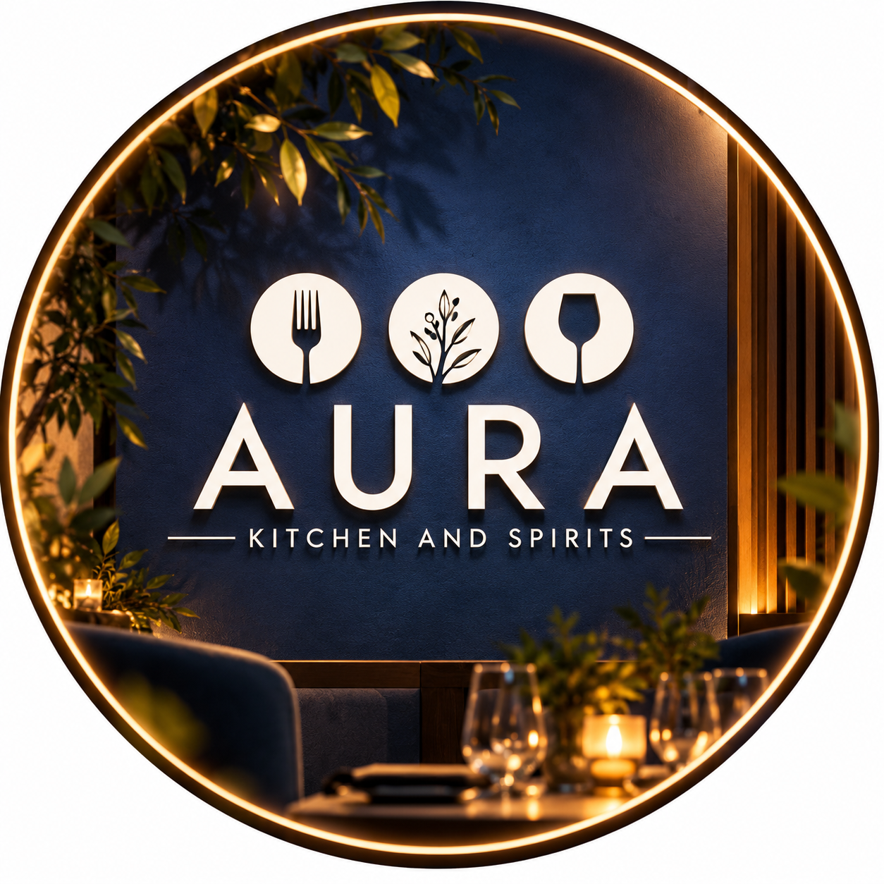 AURA Kitchen & Spirits logo