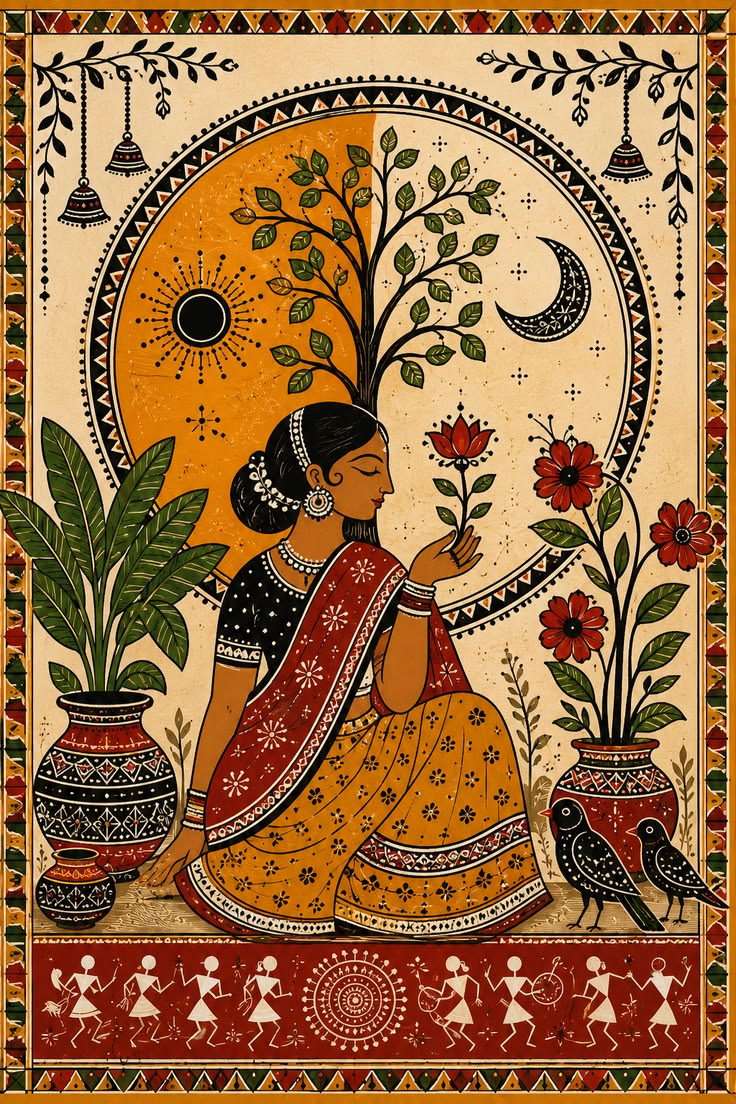 Madhubani  Inspired Art